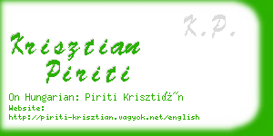 krisztian piriti business card